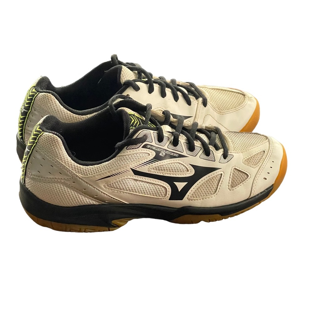 Mizuno Cyclone Speed 2 Women’s 9 Volleyball Shoes White Black Gum Soles READ